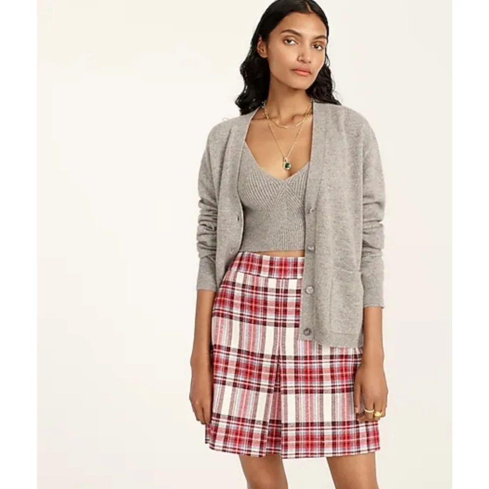 16. J.Crew Pleated mini skirt in vintage plaid